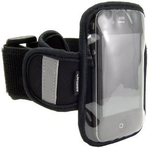 Navitech Black Neoprene Water Resistant Sports Gym, Jogging / Running Armband Case with 