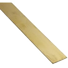 260 Brass Sheet, Unpolished (Mill) Finish, Half Hard Temper, 0.025" Thickness, 2" Width, 12" Length (Pack of 6)