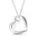 Bling Jewelry Sterling Silver Two Heart Pendant
