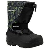Columbia Kids 1281 Powderbug Print Snow Boot (Toddler/Little Kid/Big Kid),Black/Glen,9 M US Toddler