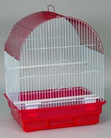 Bird Cage – White with Strawberry – 11 in. x 14 in. x 17.75 in.
