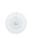 White Solid Premium Tissue Paper Fan - 16