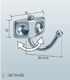 スガツネ工業 ステンレス鋼製 玉付回転フック TK-30