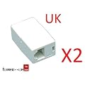 2 x RJ45 Coupler for Patch / Ethernet Leads Cat5, Cat5e & Cat6 - BEST PRICE IN THE UK!