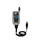 Coiled Power Hot Sync and Charge USB Data Cable w/ Tip Exchange for the Nextel i850 / i855 - Gomadic Brand
