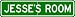 JESSE ROOM SIGN - Personalized Gift Boy or Girl, Aluminum