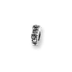 Floral Spacer Charm in Sterling Silver for Reflections, Expression, Kera, Pandora and SilveRado Bracelets & Necklaces