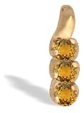 14K Yellow Gold Genuine Round Citrine Pendant