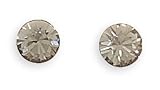 6mm Smoky Crystal Stud Earrings