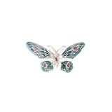 Image of Enamelled Butterfly Brooch- Turquoise