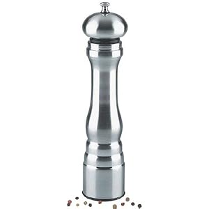 Chef Specialties 12400 12 Inch - 31cm Prentiss Brushed Steel Finish Tall Pepper...