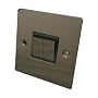 Flat Plate Black Nickel 2 Gang Switch