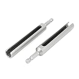 uxcell　ヘックスナットドライバー　ドライバービット　メタル製　グレー　15x 120mm　2本入り