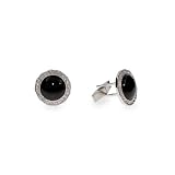 Eve's Addiction Cufflinks with Round Onyx Stone- CLEARANCE ITEM- FINAL SALE