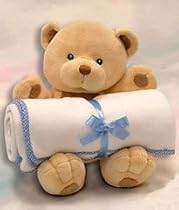 Russ Berrie Widdle Ones Bear & Fleece Blanket Gift Set