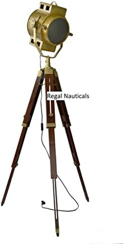 Indian Lights Vintage Retro Floor Focus Tripod Searchlight Lamps Spotlights Lobby Light