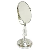 Aquatico Ancona Adjustable 5X Pedestal Platinum Vanity Mirror by Aquatico