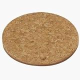 Plastec Products RCM08PDQ 24 PDQ Display 8" Real Cork Mat, (12 Pack)