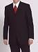 Apparel : Oscar De La Renta Solid Black 3-Button Suit with Perfect Press Technology Fabric.