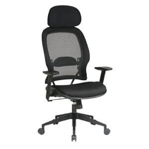 Office Star Products 55403 Executive High-Back Chair 27-1/2 in.x28-1/2 in.x56-1/4 in. Black