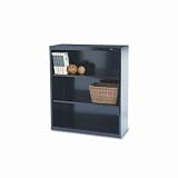 Metal Bookcase - 3 Shelves, 34-1/2w x 13-1/2d x 40h, Black(sold individuall)