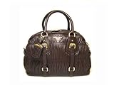 Prada BL0397 Brown Gauffre Leather Doctor Handbag