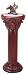 Cherry Fleur Marble N Wood Plant Stand 36'' Height