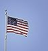 U.S. Flags - Nylon U.S. Flag, 5' x 8' Long-lasting, UV fade-resistant nylon flag will maintain its beauty. Sturdy polyester flag stands up well under windy, rainy, and freezing conditions. Both are detailed with embroidered stars and reinforced stripes, and finished with a strong canvas heading and shiny brass grommets. Product photo may not exactly match the product offered for sale. Please refer to the product description.