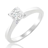 0.25 Carat VS2 - GIA Certified Diamond Solitaire Engagement Ring on 14k White Gold