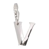 charms SilberDream 925 Sterling Silber Charm Buchstabe V Silber Anhänger für Armband Kette Ohrring FC70V