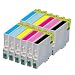 MoreInks T0807 - 2 Full Sets, 12 Item Multipack Compatible Ink Cartridges for Epson Stylus Photo PX700W PX800FW R265 R285 R360 RX560 RX585 RX595 RX680 RX685