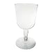 NorthWest Enterprises N56 Partyware Plastic 2-Piece Wine Glass, 5.5-Ounce Capacity, Clear (24 Packs of 6)