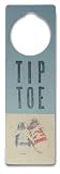 Tree By Kerri Lee Wooden Doorknob Sign Tiptoe, Blue