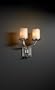 Sonoma 2 Light Brushed Nickel Sconce Candle Shades
