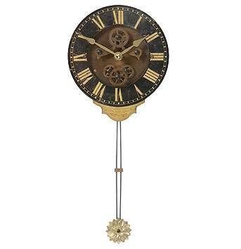 External hard drive:Timeworks Leonardo Collection Mini Wall Clock with Pendulum, Black, 6-Inches x 13.5-Inches
