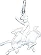 Sterling Silver Bronco Rider Charm