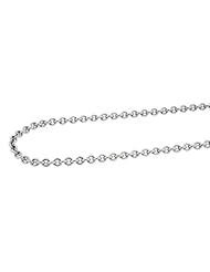 Ladies Real Solid 18K White Gold Italy Cable Link Chain Necklace 18" 5.8 Grams