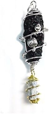 2.48" TEKTITE PENDANT Necklace Natural Black Meteorite Silver Plated Fashion Jewelry Charm