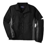 Sport-Tek - Ladies Micro-Tek Convertible Jacket Black/Steel-M