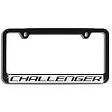 Challenger License Plate Frame, Black Finish Plastic Full Bottom Dodge by Gregs Automotive LLC