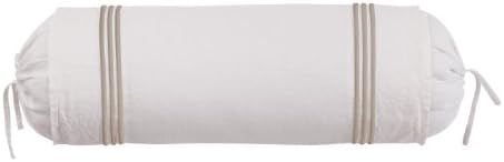 Roxbury Park Baratto Linen Neck Roll, Ivory/Prairie
