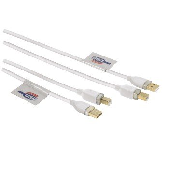 Hama USB-Verbindungskabel A-Stecker - B-Stecker, 0,5 m, Wei&szlig; Preisvergleich