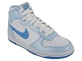 Nike Kids NIKE BIG NIKE HIGH LE (GS) KIDS BASKETBALL SHOES 6 (WHITE/PRO CYAN-PALE BLUE)