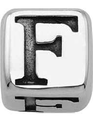 Persona Sterling Silver Sterling Silver Initial "F" Charm fits Pandora, Troll & Chamilia European Charm Bracelets