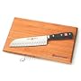 Wusthof 1550 Classic 7" Santoku Knife with Hollow Edge and Cutting Board Set