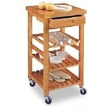 Butcher Trolley (Natural) (19.75 x 19.75 x 36.5)