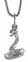 Sterling Silver 1/2 in. (13mm) Tall Chinese Zodiac Pendant for Year of the SNAKE