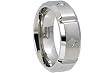 Slotted Titanium Ring with Diamond Square