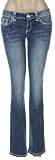 Cross on Back Rear Pocket Bootcut Jeans