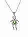 Jewelry : Sterling Silver Girl August Birthstone Necklace with Rolo Chain